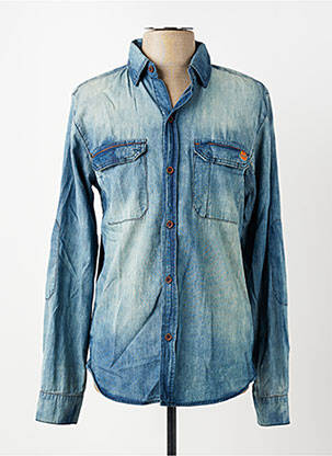 Chemise manches longues poches bleu clair DIKE homme