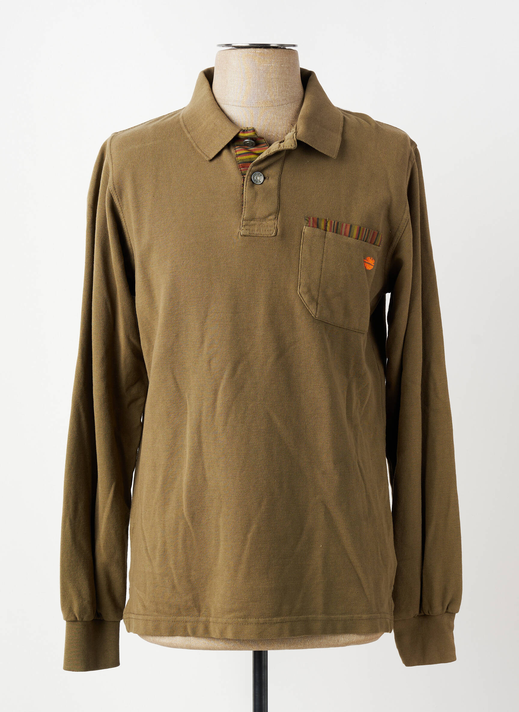 Polo manches longues manches longues vert DIKE homme