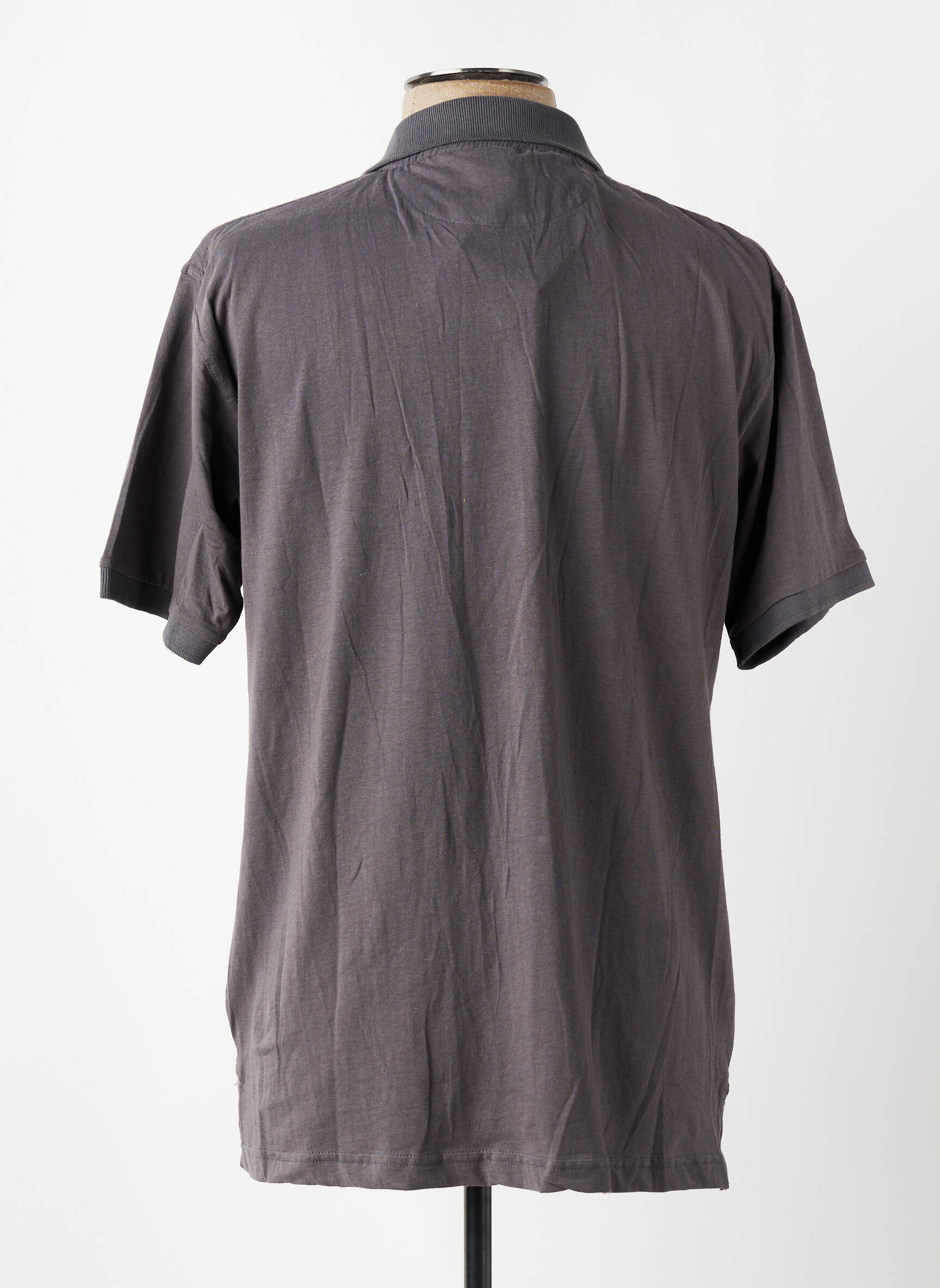 Polo tissage jersey manches courtes gris DIKE homme