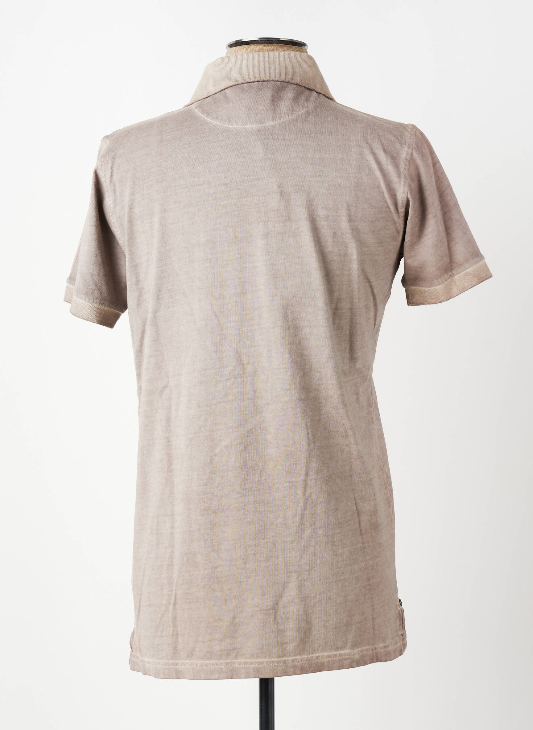 Polo tissage jersey manches courtes marron DIKE homme