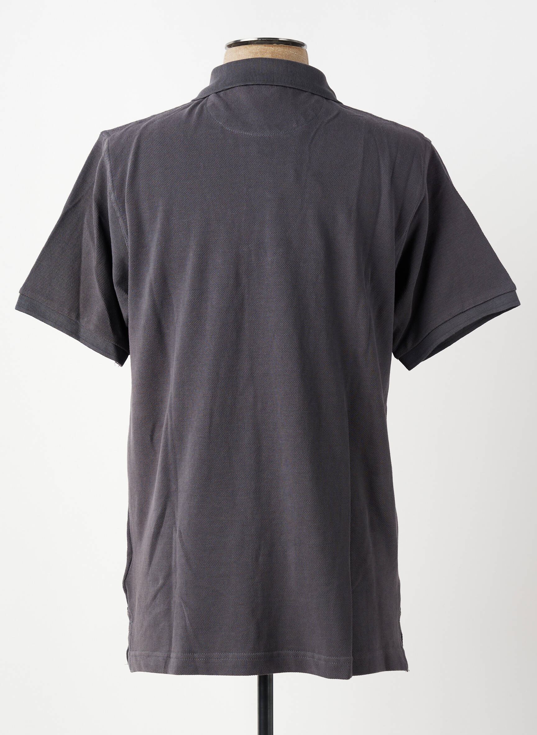 Polo stretch manches courtes gris DIKE homme
