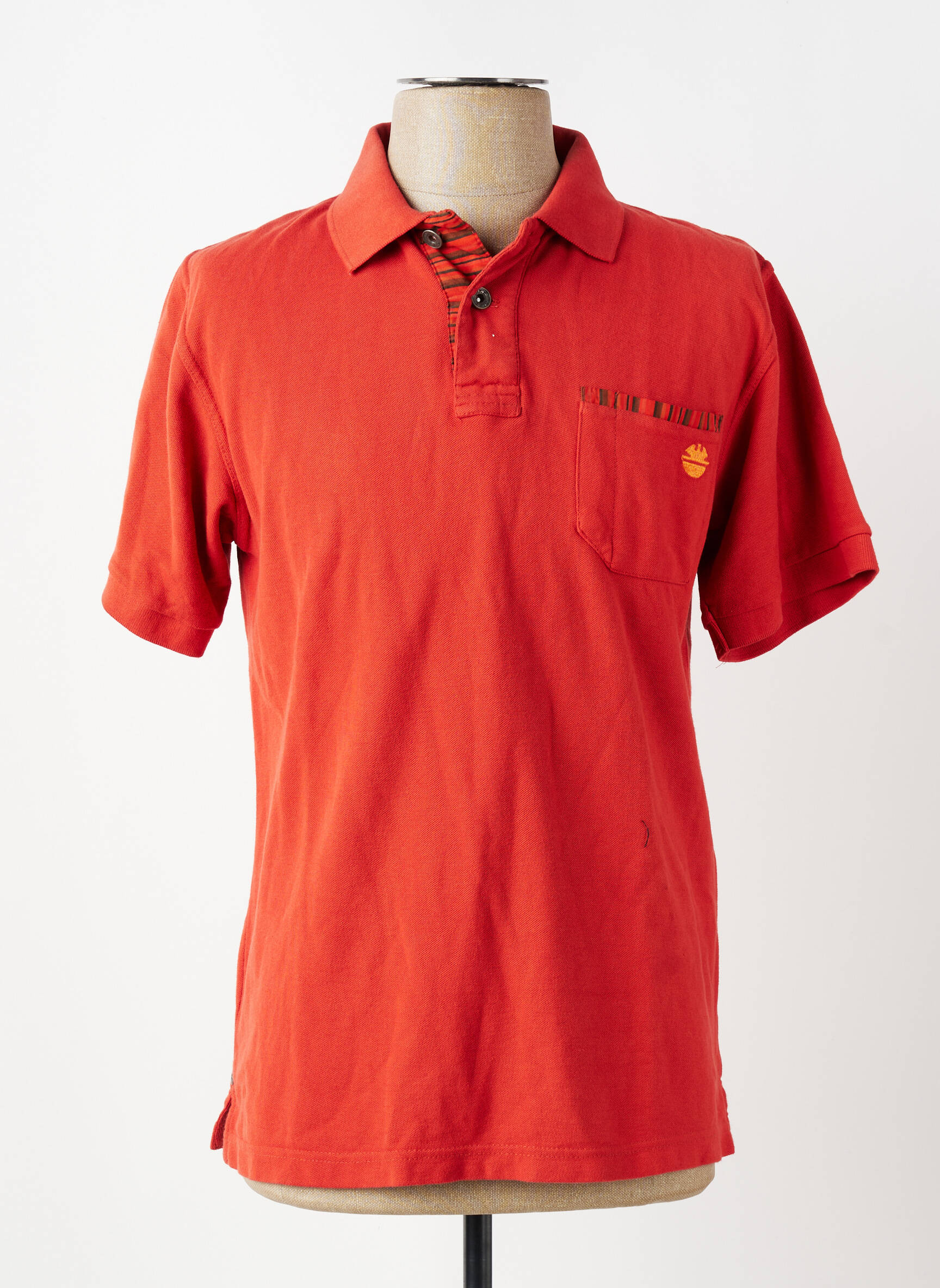 Polo stretch manches courtes orange DIKE homme