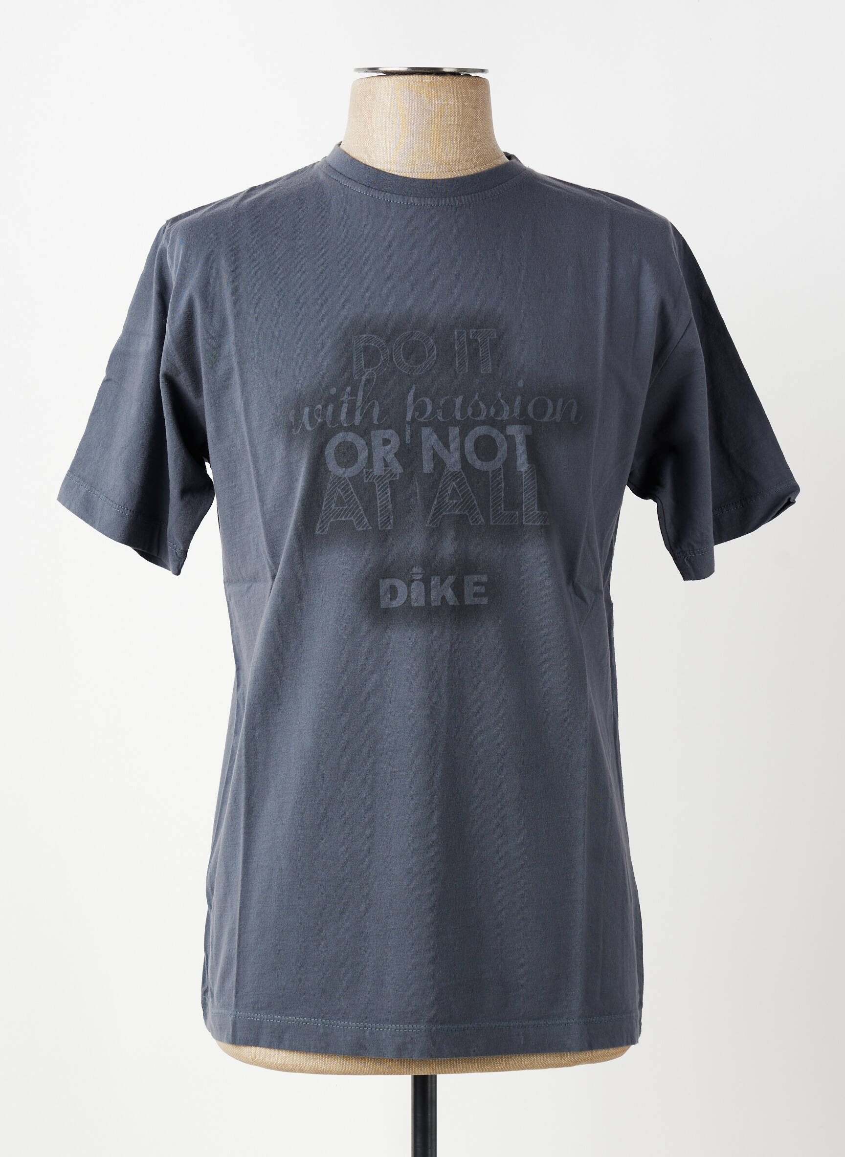 T-shirt coupe cintrée manches courtes gris DIKE homme