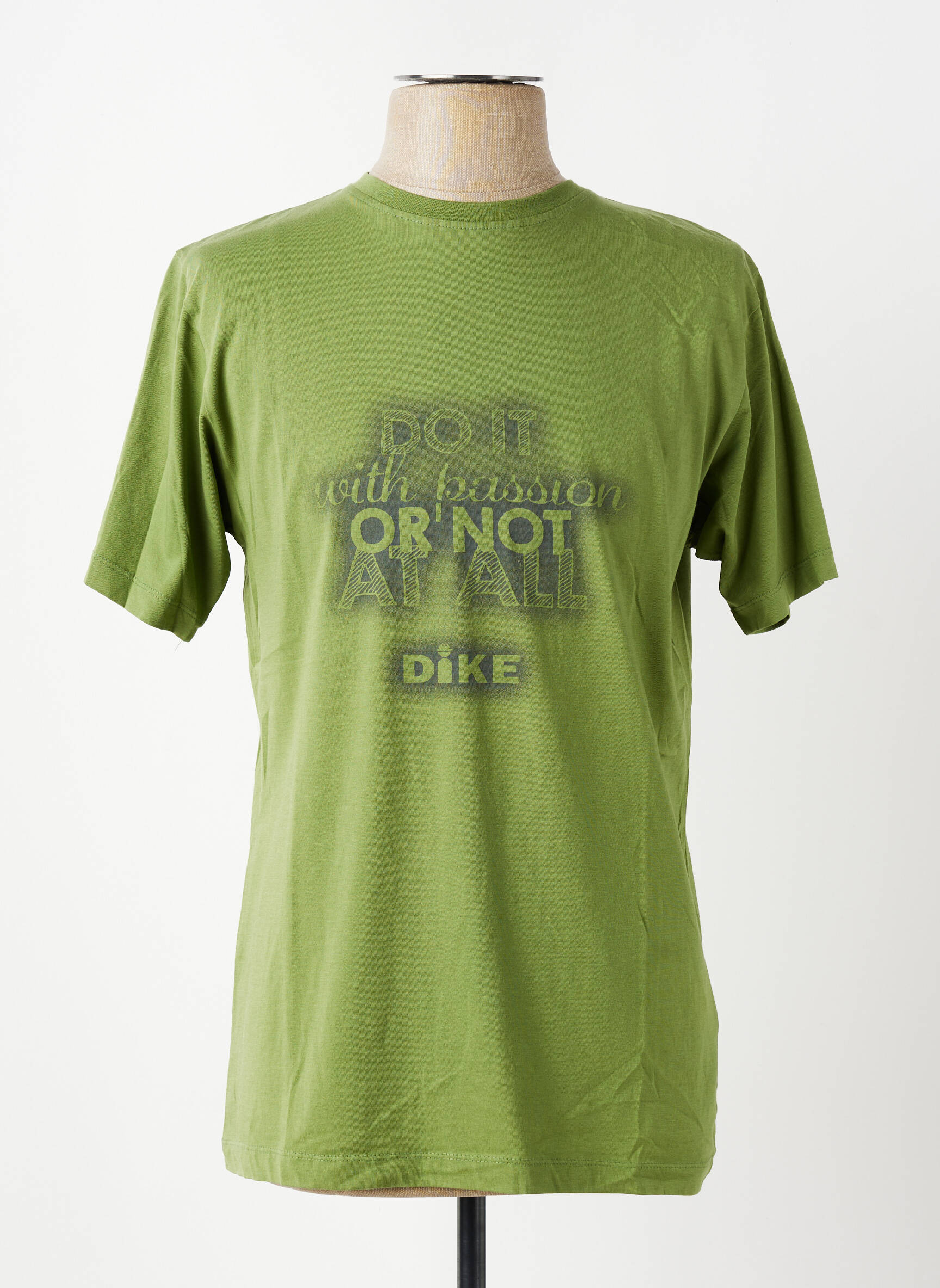 T-shirt coupe cintrée manches courtes vert clair DIKE homme
