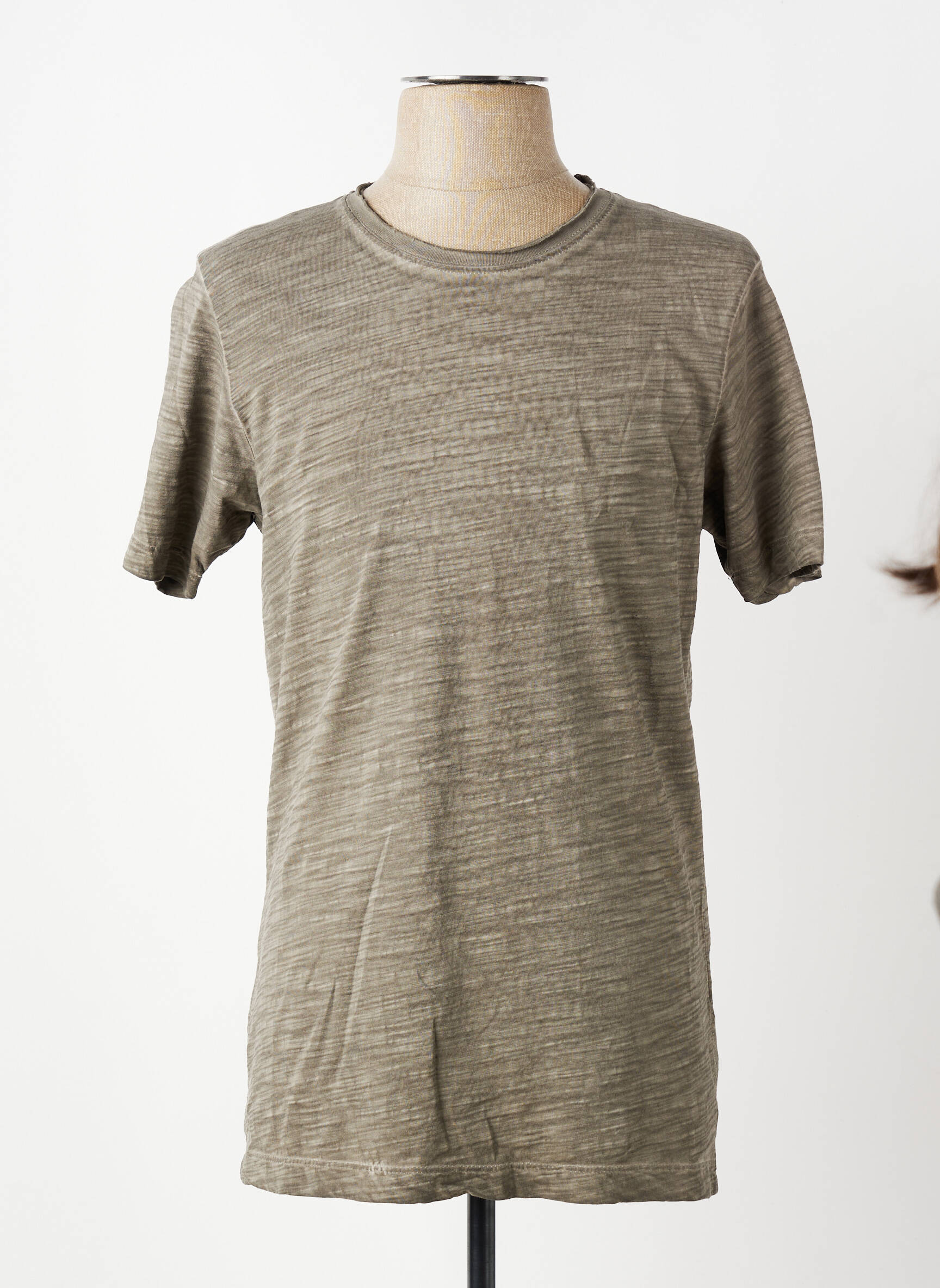 T-shirt tissage chiné manches courtes vert DIKE homme