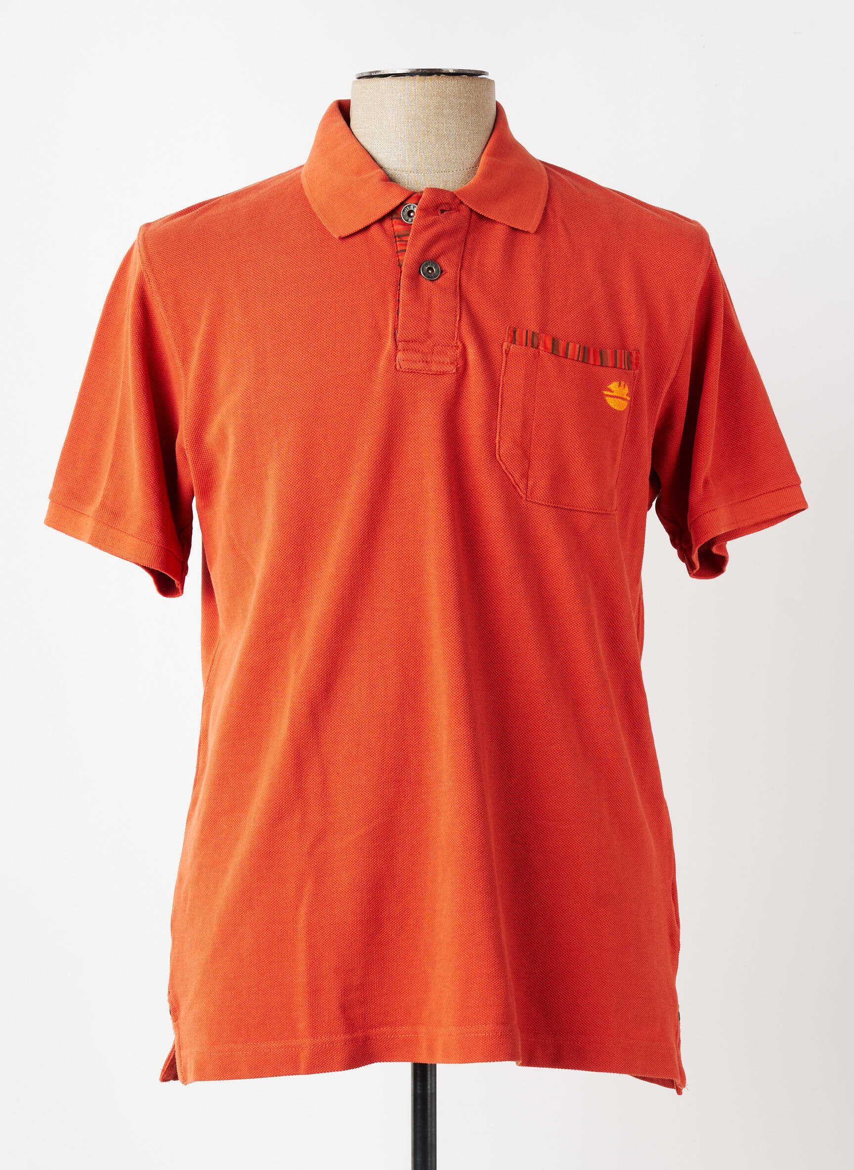 Polo stretch manches courtes orange DIKE homme