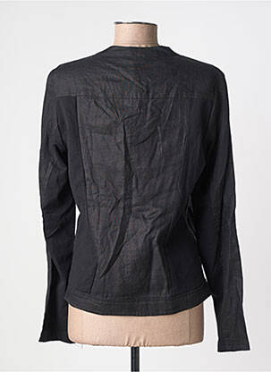 Veste casual col rond noir YEST femme
