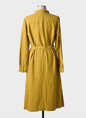 Robe mi-longue manches longues manches longues vert YEST femme