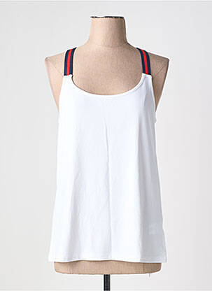 Top stretch sans manche blanc YEST femme