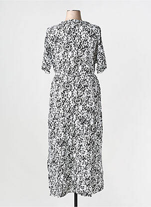 Robe longue imprimé fantaisie manches courtes noir YEST femme
