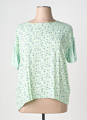 Top imprimé fantaisie manches courtes vert YEST femme
