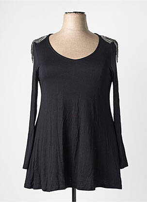 T-shirt manches longues manches longues noir AN II VITO femme