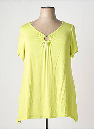 T-shirt coupe droite manches courtes vert AN II VITO femme