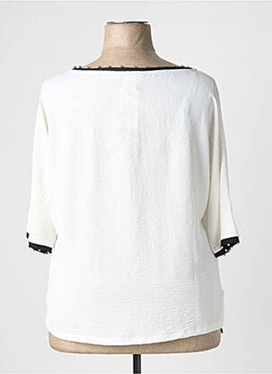 Top tissage crêpe manches courtes blanc AN II VITO femme