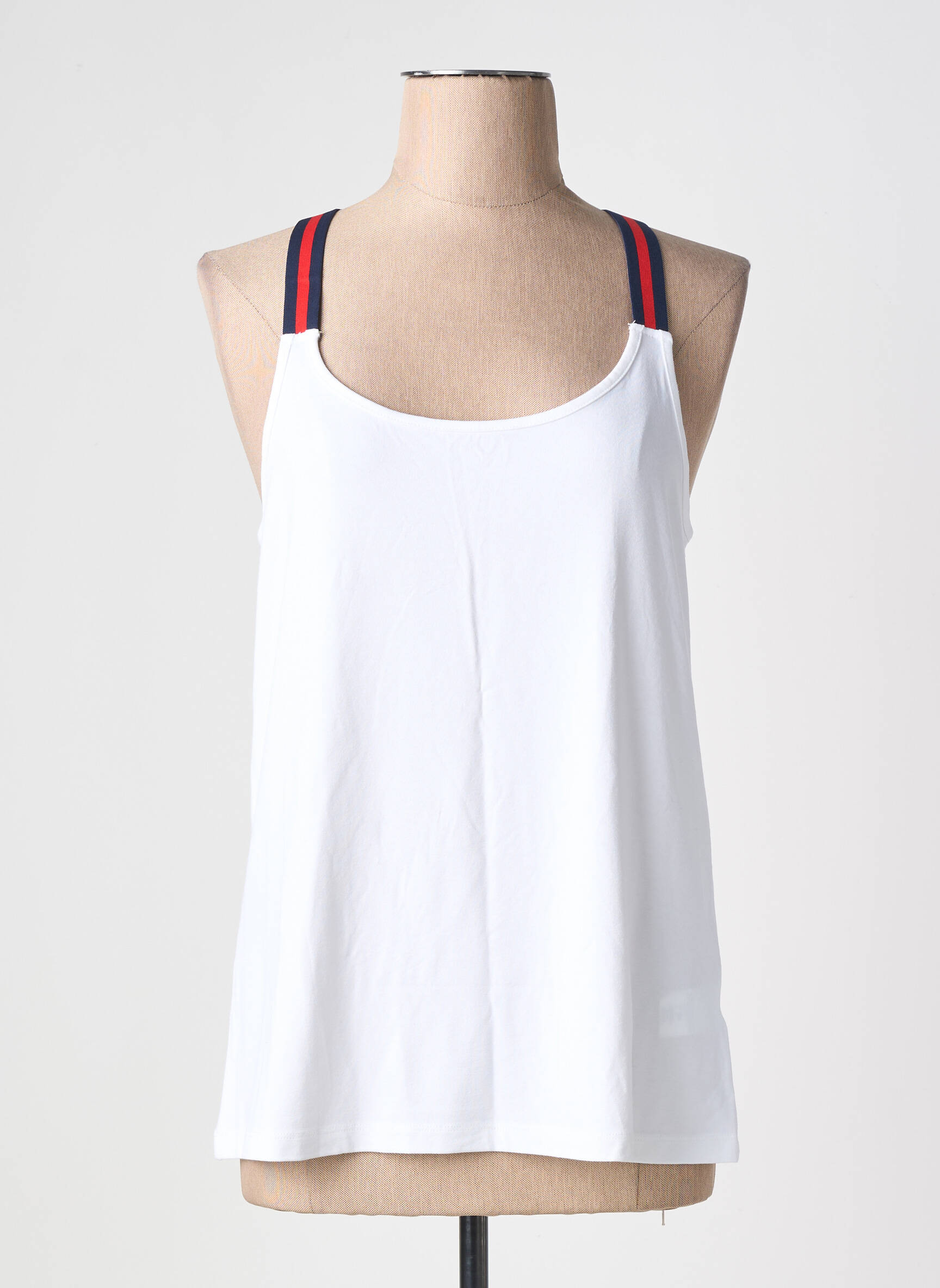 Top stretch sans manche blanc YEST femme