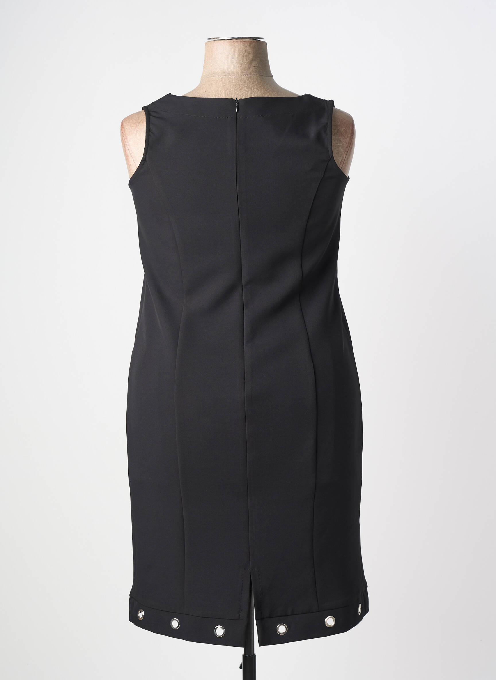 Robe mi-longue sans manche sans manche noir AN II VITO femme