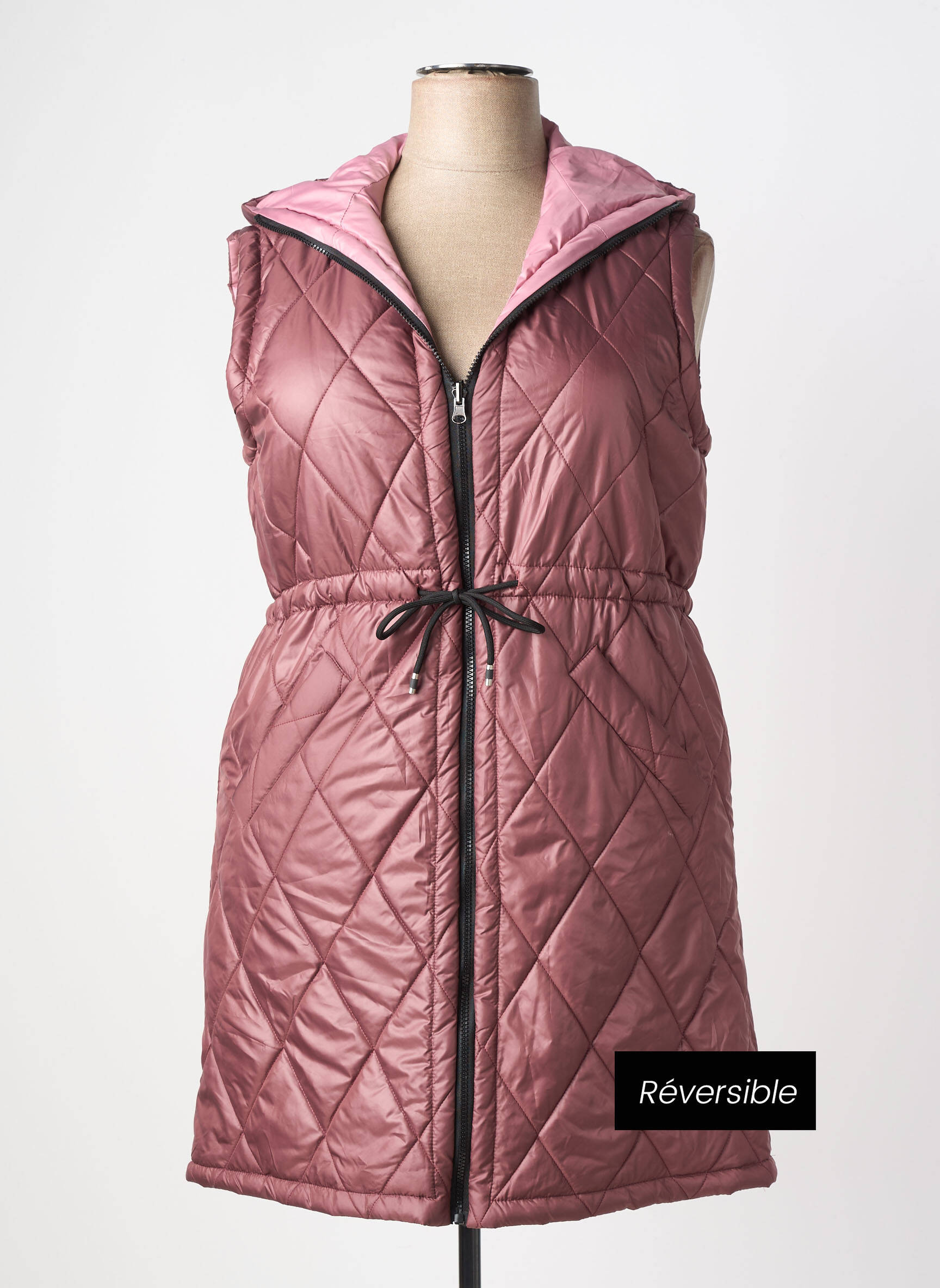 Doudoune réversible a capuche violet AN II VITO femme