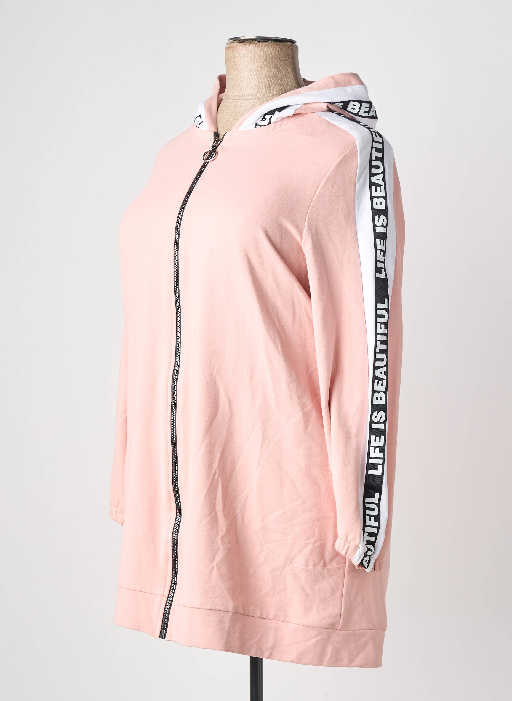 Veste casual coupe droite rose AN II VITO femme