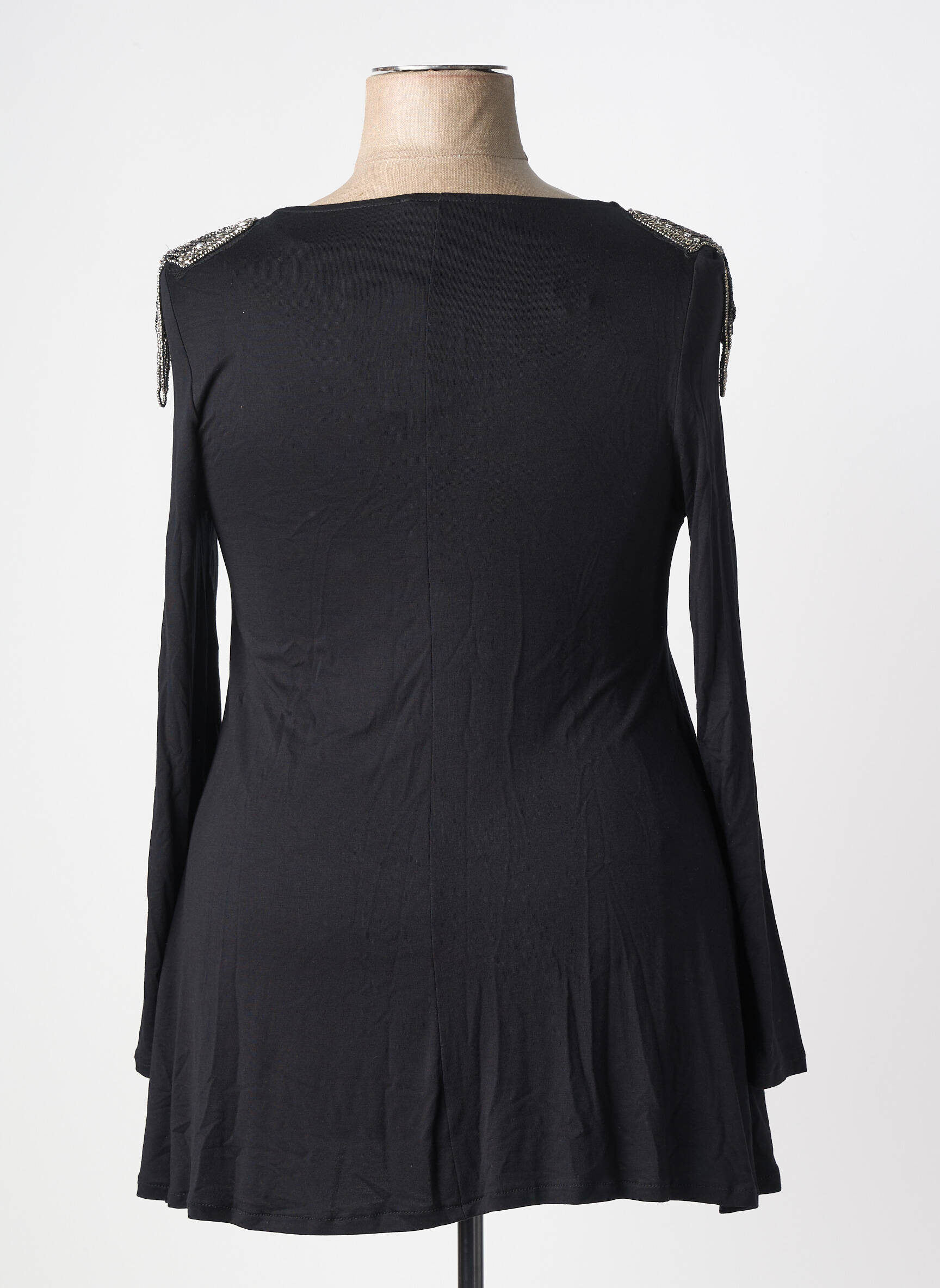 T-shirt manches longues manches longues noir AN II VITO femme