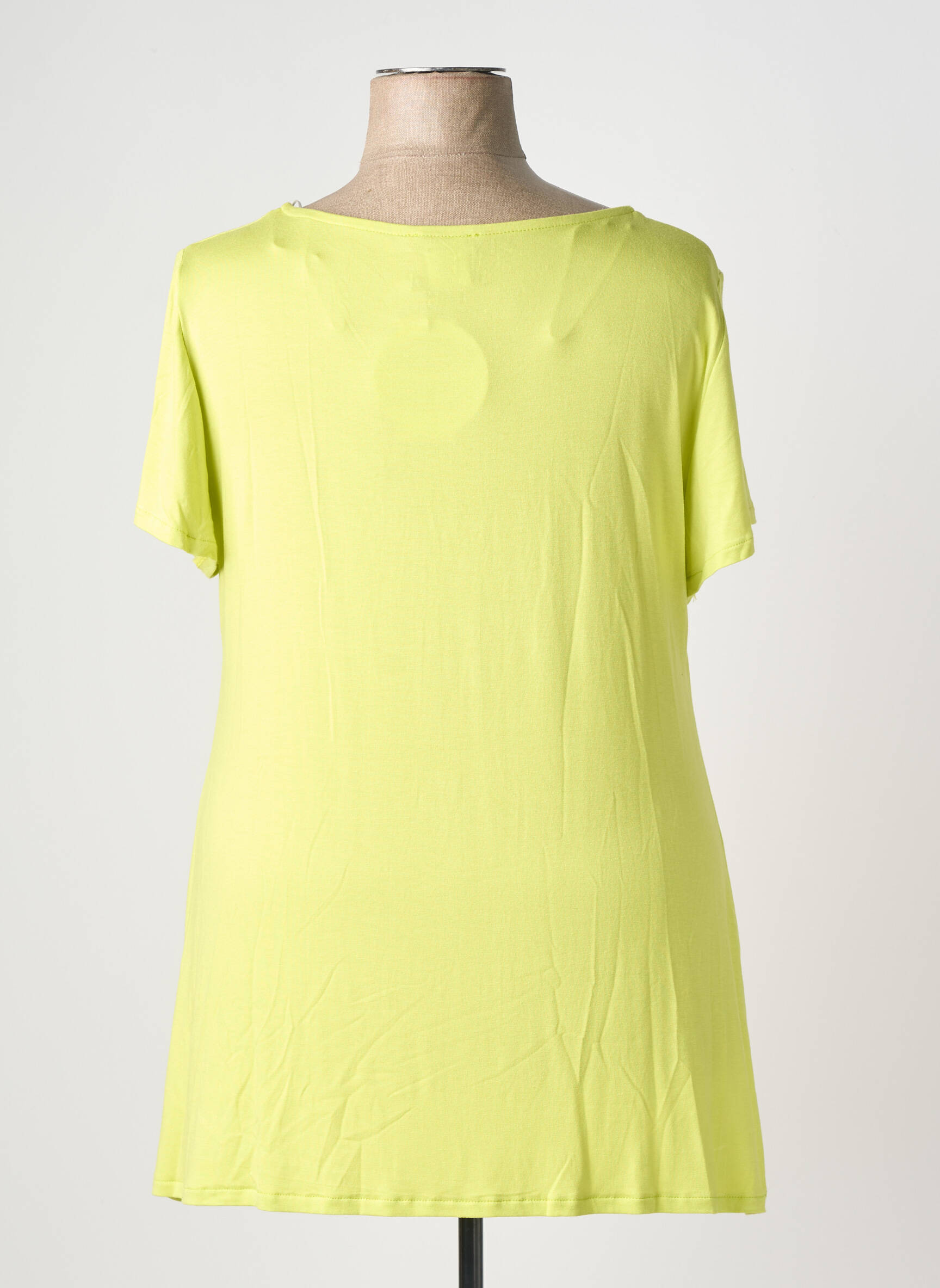 T-shirt coupe droite manches courtes vert AN II VITO femme