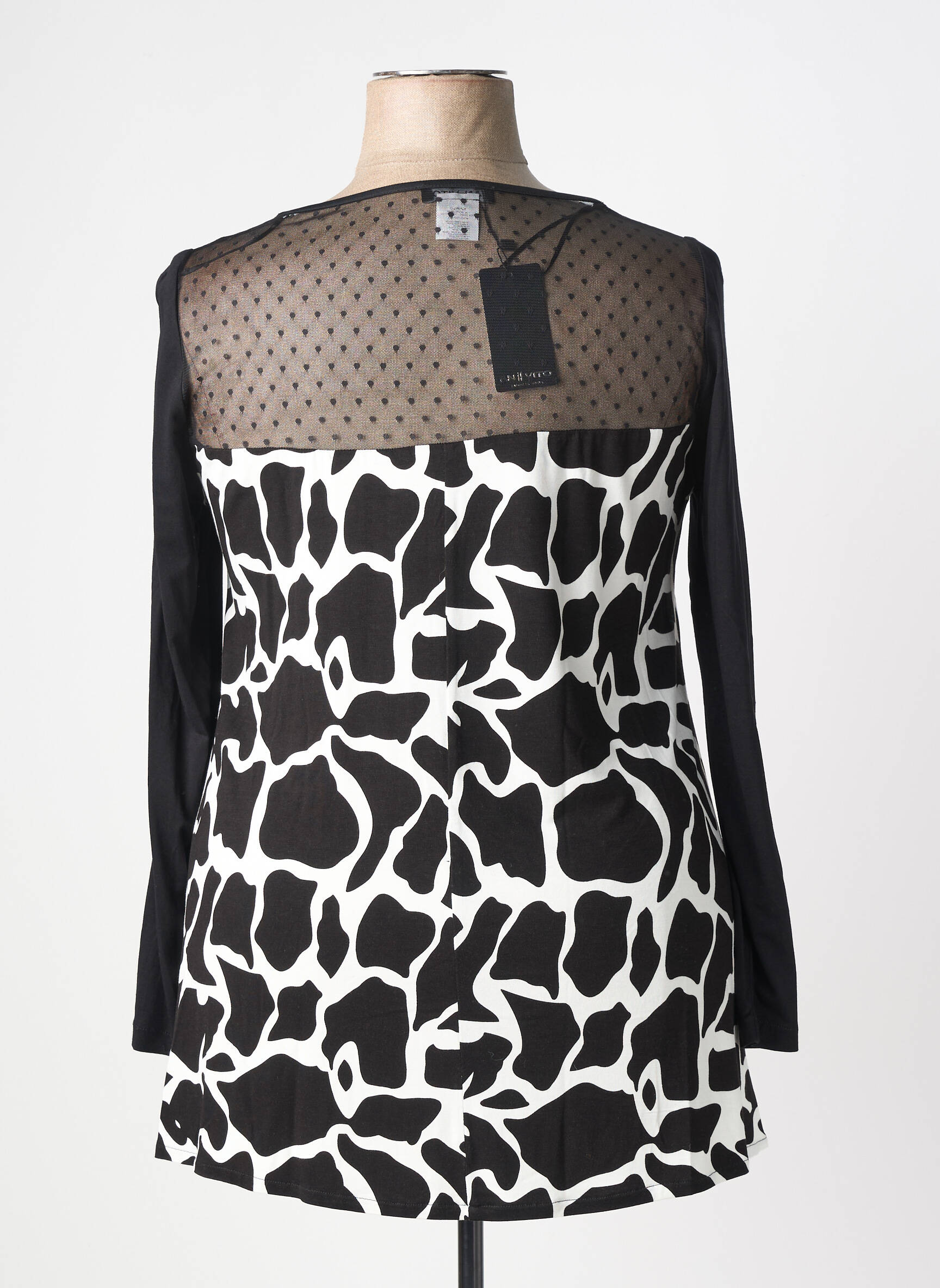 T-shirt manches longues manches longues noir AN II VITO femme
