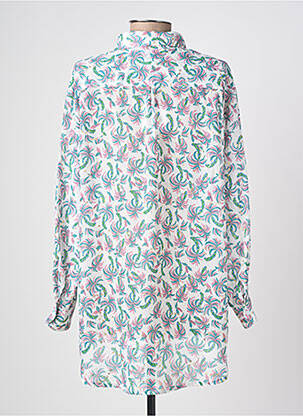 Chemisier tissage crêpe manches longues bleu LILI SIDONIO femme