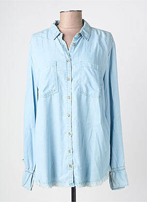 Chemisier coupe cintrée manches longues bleu TIFFOSI femme