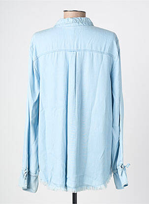 Chemisier coupe cintrée manches longues bleu TIFFOSI femme