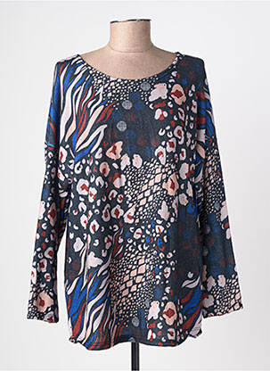 Pull coupe droite manches longues noir QUATTRO femme