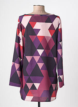 Tunique manches longues tissage crêpe violet ATLANTA femme
