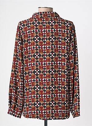 Chemisier tissage crêpe manches longues marron LA PETITE NÎMOISE femme