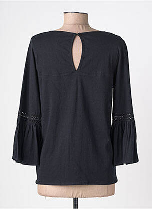 Blouse col rond manches 3/4 noir TIFFOSI femme