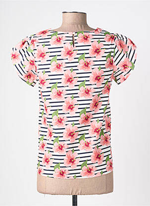 Blouse tissage popeline manches courtes rose MOLLY BRACKEN femme
