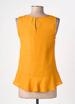 Top tissage crêpe sans manche jaune TIFFOSI femme