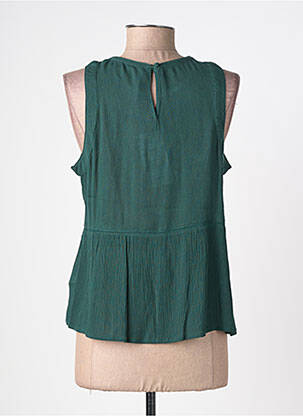 Top tissage crêpe sans manche vert TIFFOSI femme