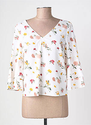Blouse imprimé fleurs manches 3/4 beige TIFFOSI femme
