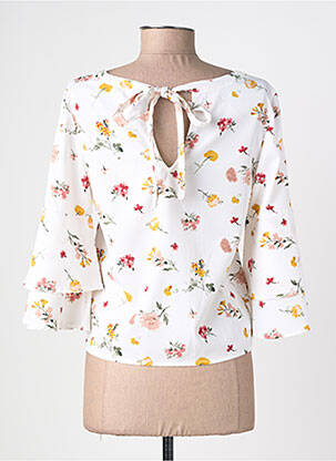 Blouse imprimé fleurs manches 3/4 beige TIFFOSI femme