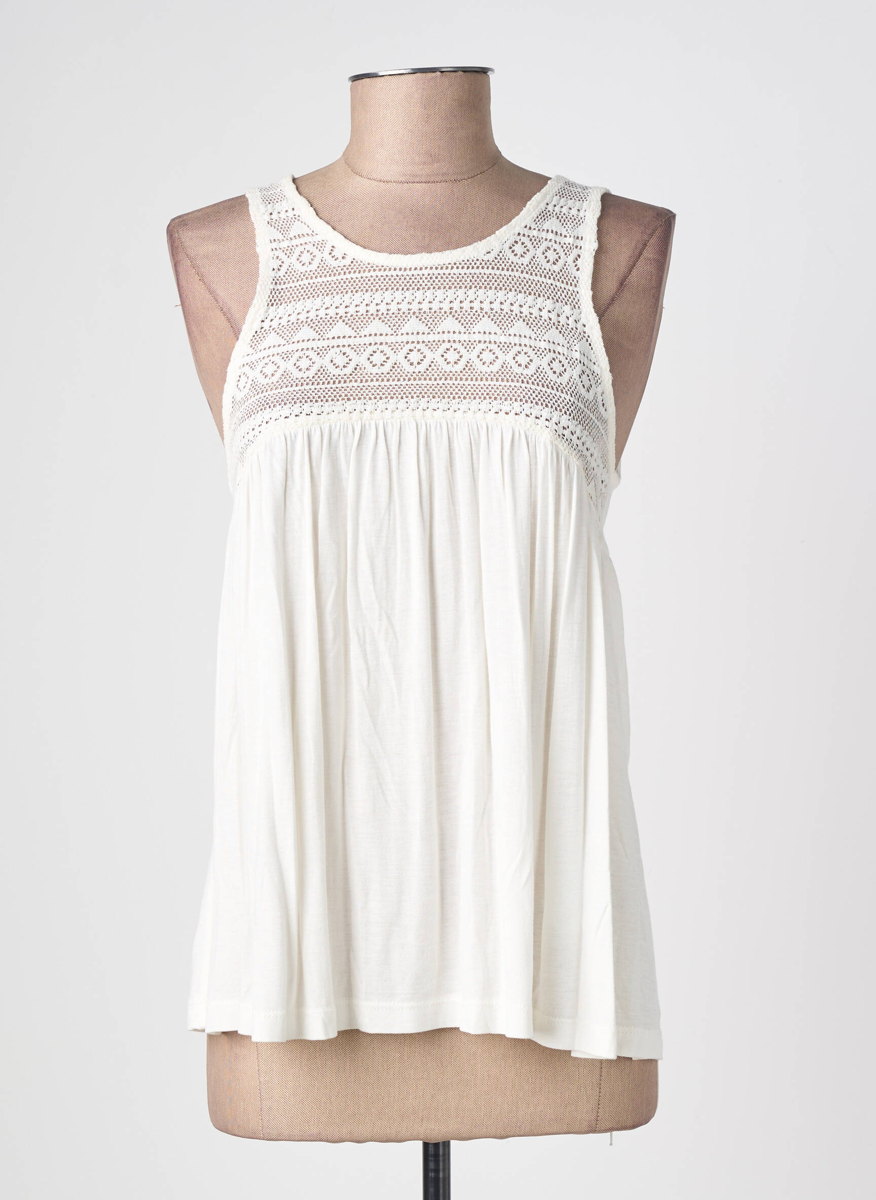 Top stretch sans manche beige TIFFOSI femme