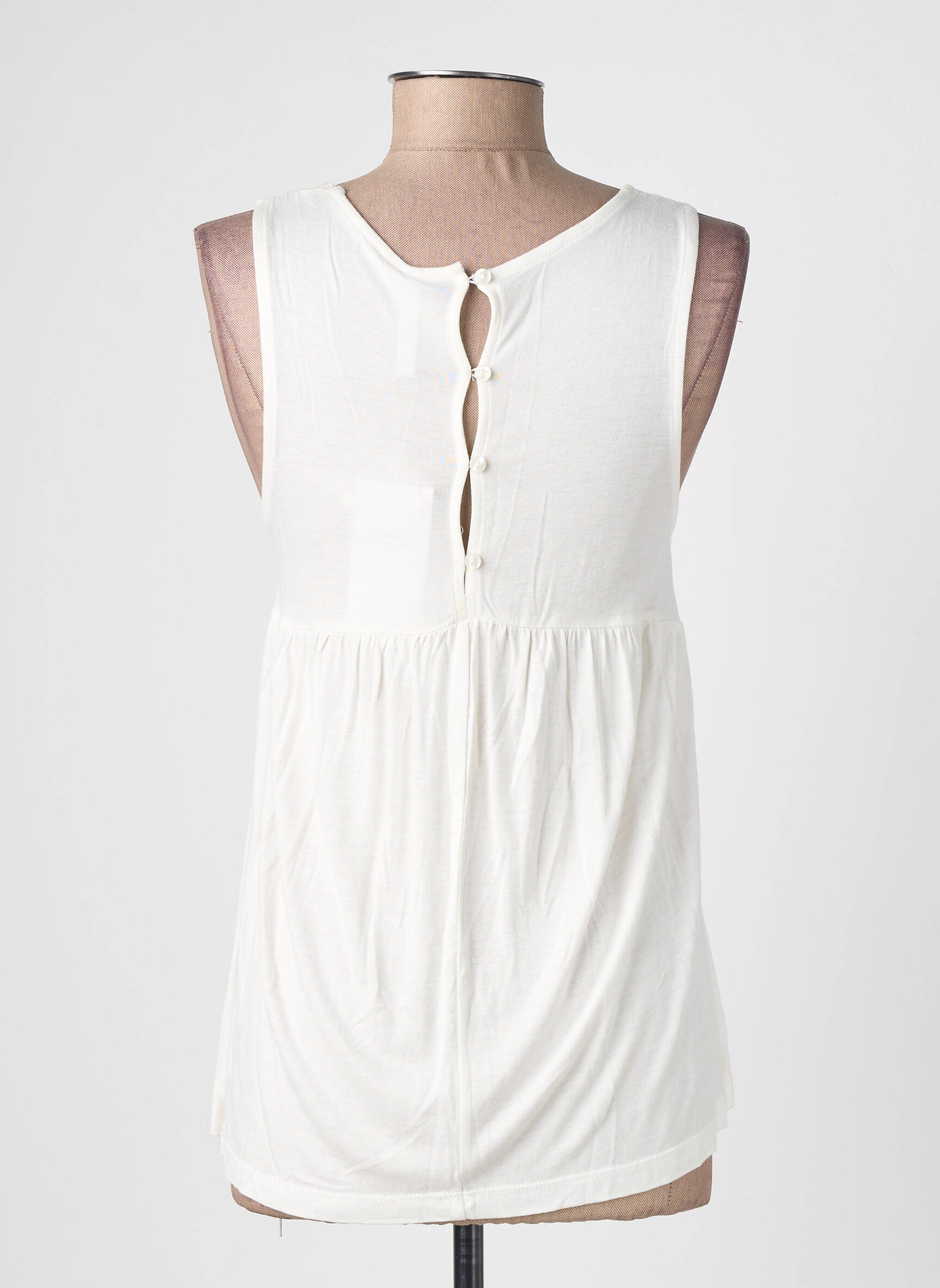 Top stretch sans manche beige TIFFOSI femme