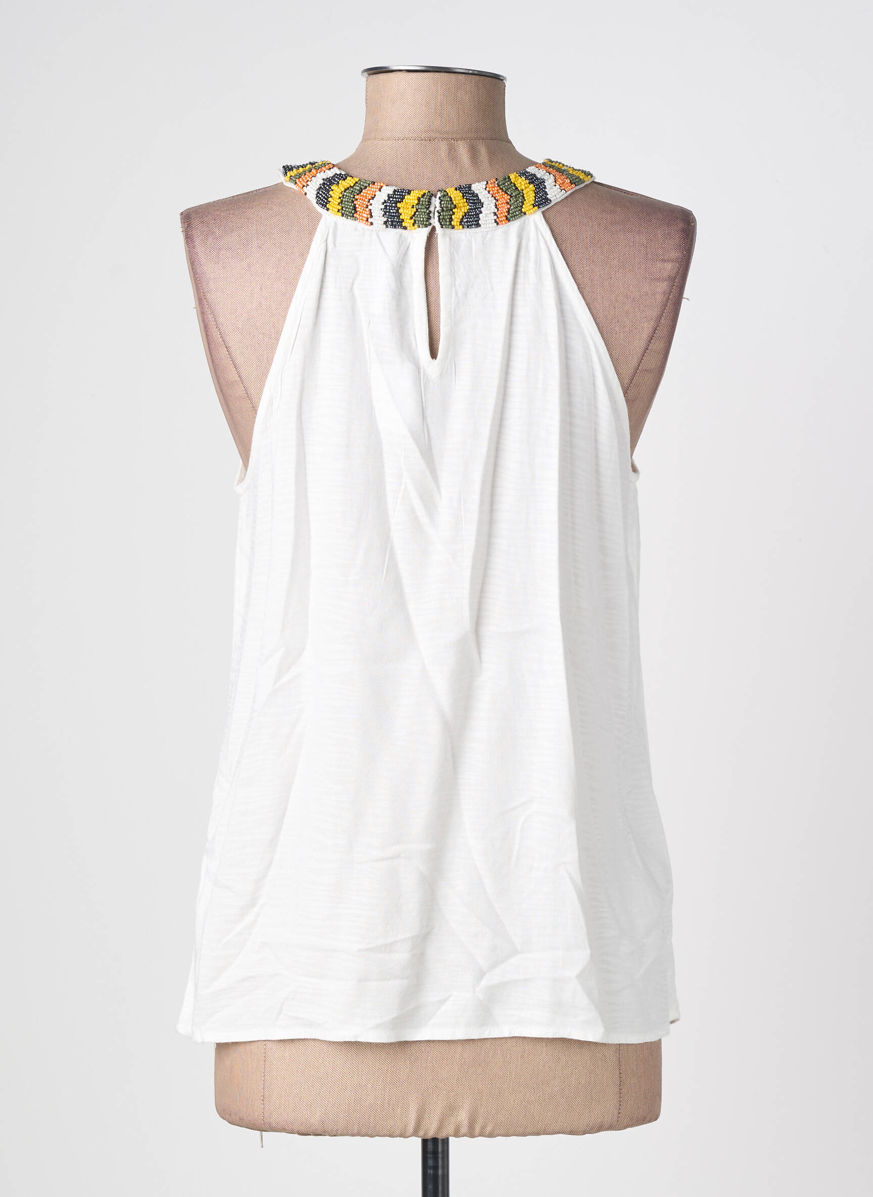 Top stretch sans manche beige TIFFOSI femme