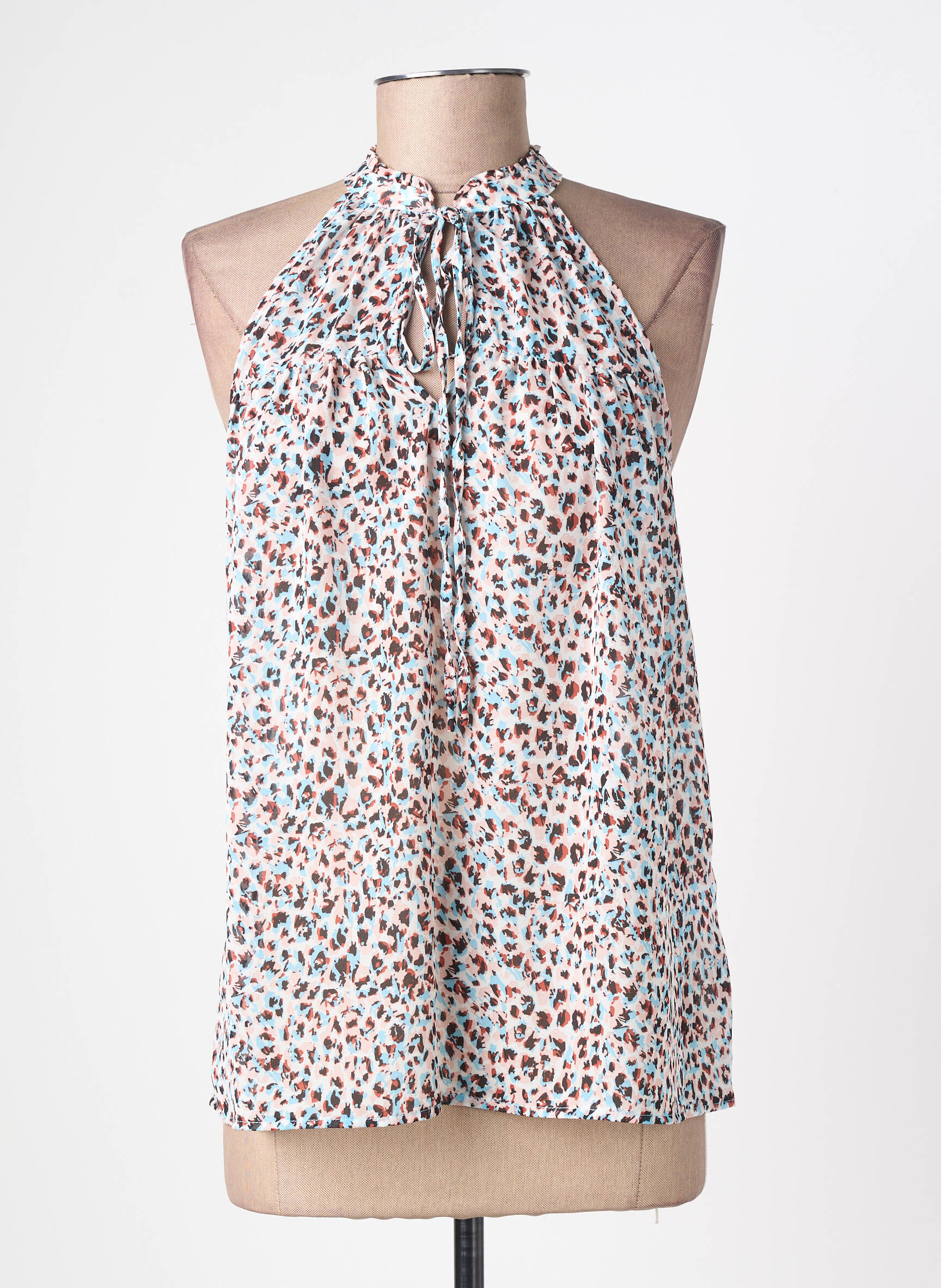 Top tissage crêpe sans manche rose MOLLY BRACKEN femme