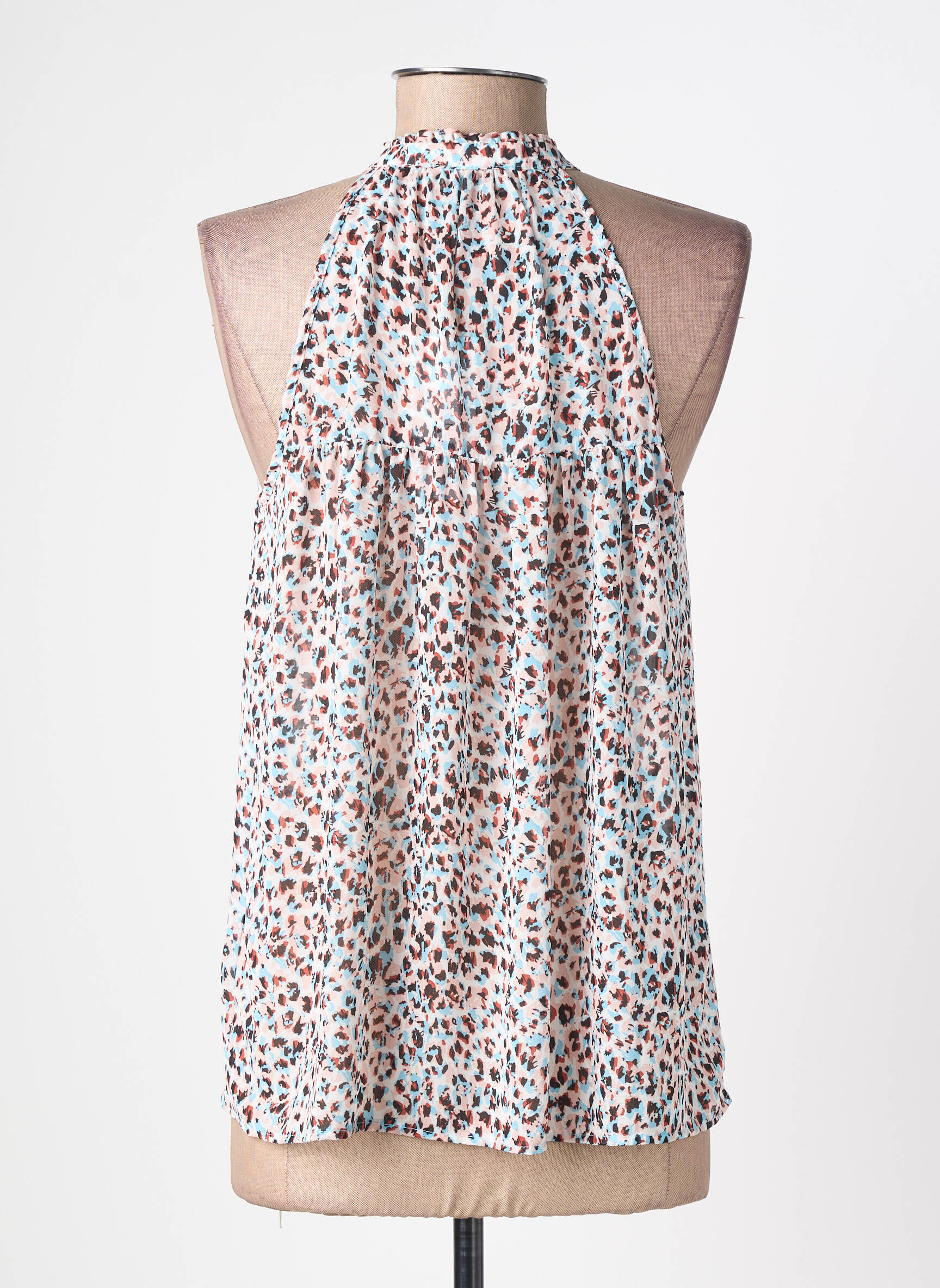 Top tissage crêpe sans manche rose MOLLY BRACKEN femme