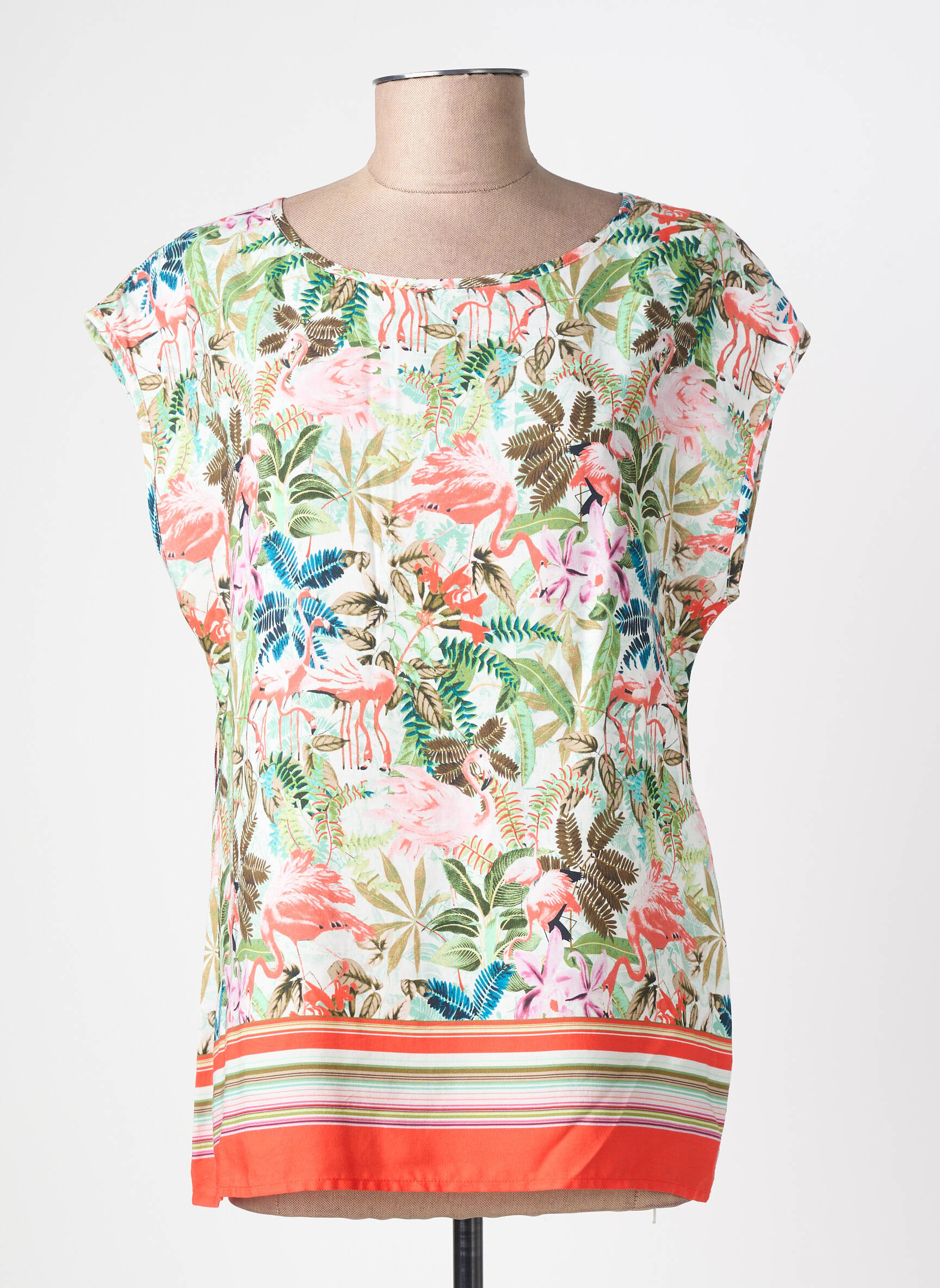 Top manches courtes manches courtes orange CONCEPT K femme