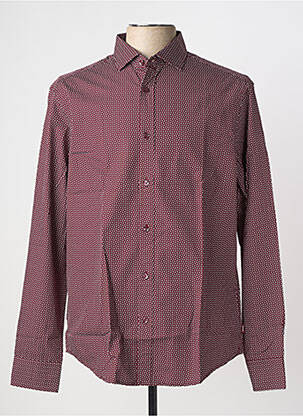 Chemise manches longues imprimé fantaisie rouge ARMANI homme