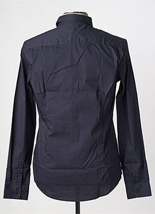 Chemise manches longues coupe cintrée bleu ARMANI homme