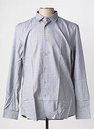 Chemise manches longues imprimé carreaux gris CALVIN KLEIN homme
