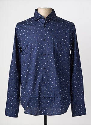 Chemise manches longues imprimé fantaisie bleu ARMANI homme