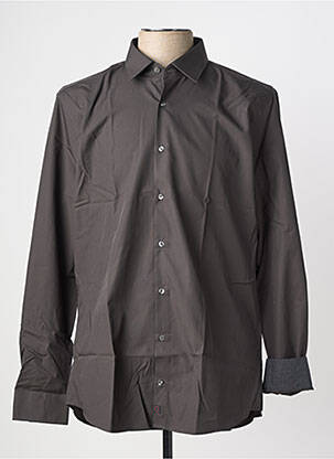 Chemise manches longues coupe cintrée marron STRELLSON homme