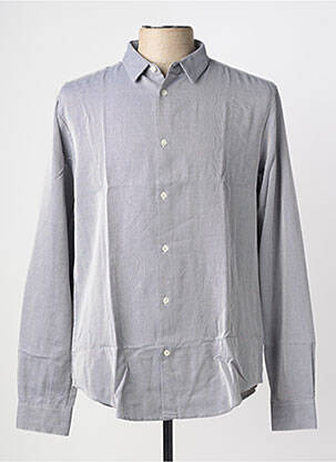 Chemise manches longues coupe cintrée bleu ARMANI homme
