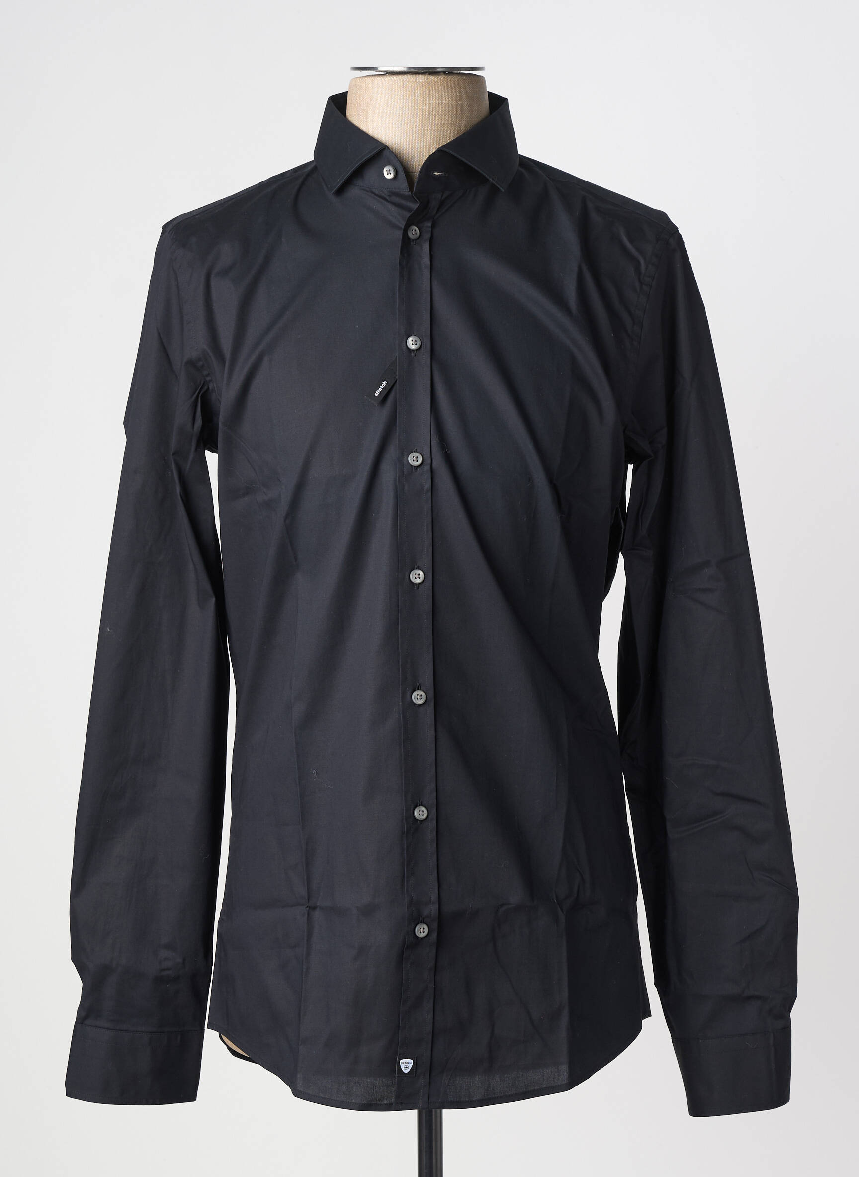 Chemise manches longues coupe cintrée noir STRELLSON homme